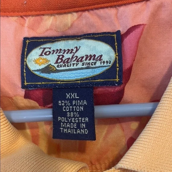 Tommy Bahama Yellow Orange Polo Shirt XXL - Picture 2 of 5